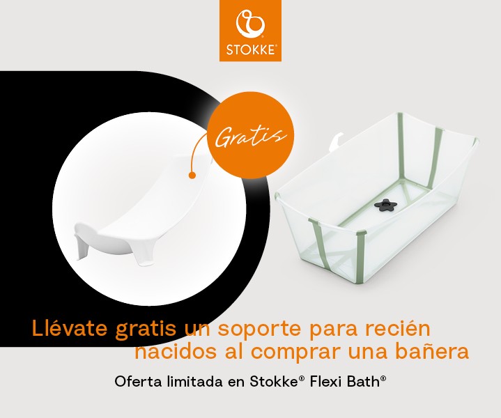 Llévate gratis el soporte para recién nacido al comprar una bañera Stokke Flexibath en Black Friday